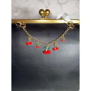 Red Cherry purse Charm Novelty Chain Strap
